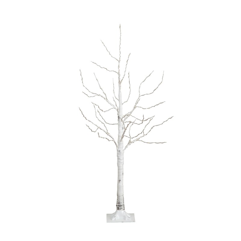 Nearly Natural 4-ft Pre-Lit Artificial White Birch Tree with 180 Warm White LED Lights (T4908) image 1