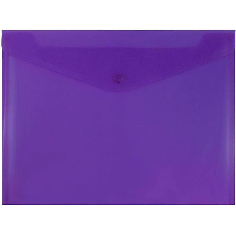 JAM Paper Premium Plastic Document File, Letter, Purple, 3/Pack (218S0PUX3) image 1
