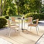 Flash Furniture Lila Indoor-Outdoor Table Set with 4 Chairs, 31.5" x 31.5", Aluminum/Beige (TLH32SQ020BGCH4)~#|#~93BA1E1B-E031-4D5D-BF10B11BE41280BD_sc7