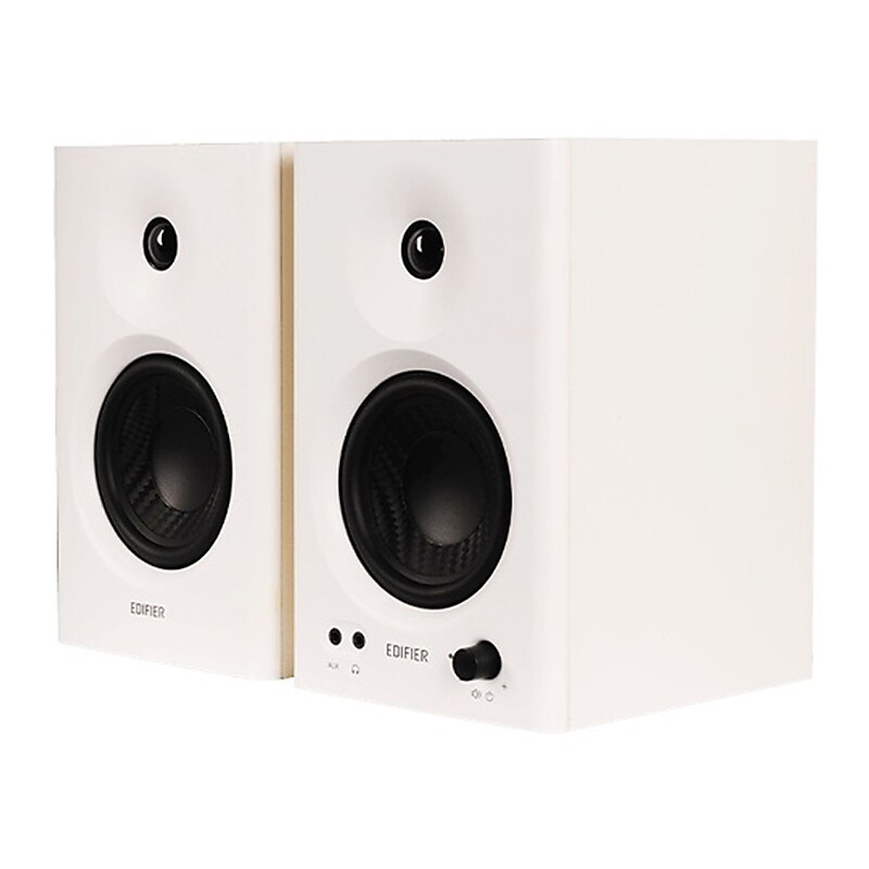 Edifier MR4 42-Watt-Continuous Powered 2.0 Studio Monitor Speaker System, White, 2-Count (4005855) image 1