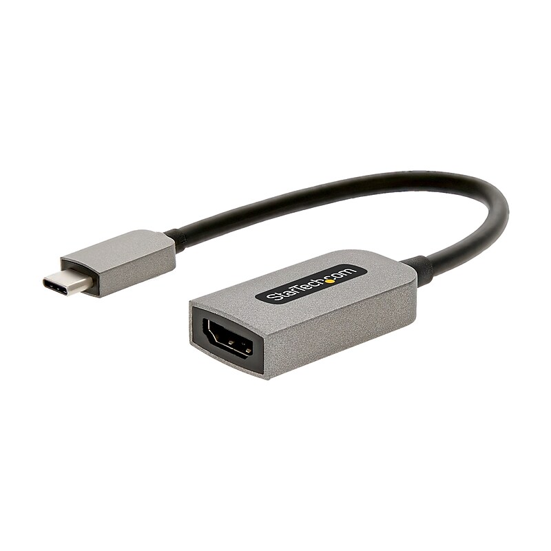 StarTech.com 0.43' USB C to HDMI Audio/Video Cable, Space Gray (USBC-HDMI-CDP2HD4K60) image 1