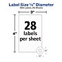 Avery Self-Adhesive Reinforcement Labels on Sheets, 1/4" Diameter, Matte White, 560/Pack (6734)~#|#~93BEE6F5-BA93-4911-AFD44EE2C84D8E34_sc7