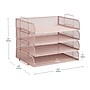Mind Reader Metal Side Loading Stackable Letter Tray, Pink (DSTACK4-PNK)~#|#~93C62A07-A2C2-4B0A-B35B169F3095AD9B_sc7