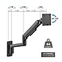 Mount-It! Heavy Duty Adjustable Monitor Wall Mount with Gas Spring Arm, 17" to 49", Holds 44 lbs., Black (MI-12009)~#|#~93D2D89B-16C0-47AF-A4E9A4B319C4DCDC_sc7