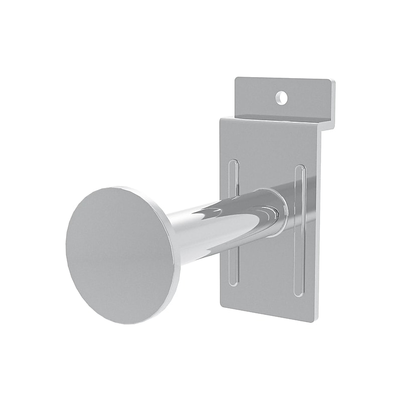 Nahanco 3" Slatwall Single Garment Hook, Chrome (SWFRC) image 1