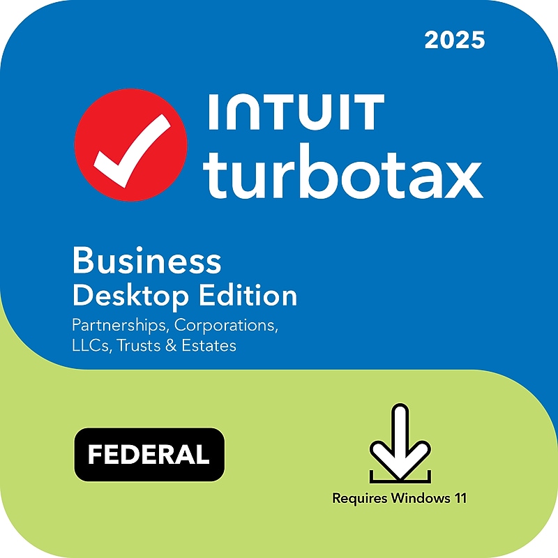 TurboTax Business Desktop Edition 2025, Federal Tax Return for 1 User, Windows 11, Download (INT940800V148) image 1