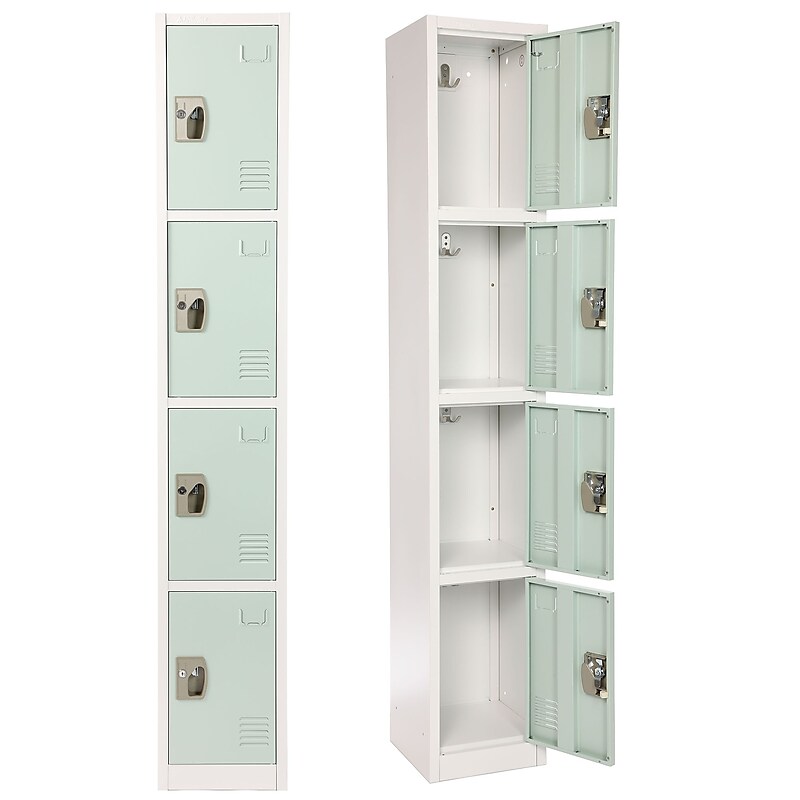 AdirOffice 72" 4-Tier Misty Green Storage Locker (ADI629-204-MGRN) image 1