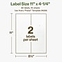Avery Hemp Rectangle Laser/Inkjet Multipurpose Labels, 11" x 4-1/4", Off-White (80/Box)~#|#~93DBD0E6-EB2D-410C-B4725611B7EF22DF_sc7