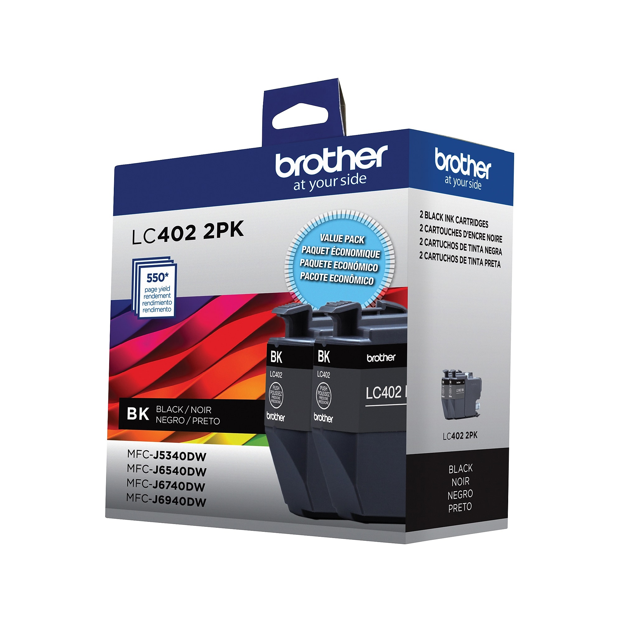 Brother LC402 Black Standard Yield Ink Cartridge, 2/Pack (LC4022PKS) Sansujyuku sansujyuku.com