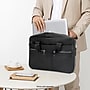 SaharaCase Leather Briefcase, Laptop Compatible, Black (LT00081)~#|#~93E22B23-9A05-44E8-9B531F037F71B152_sc7
