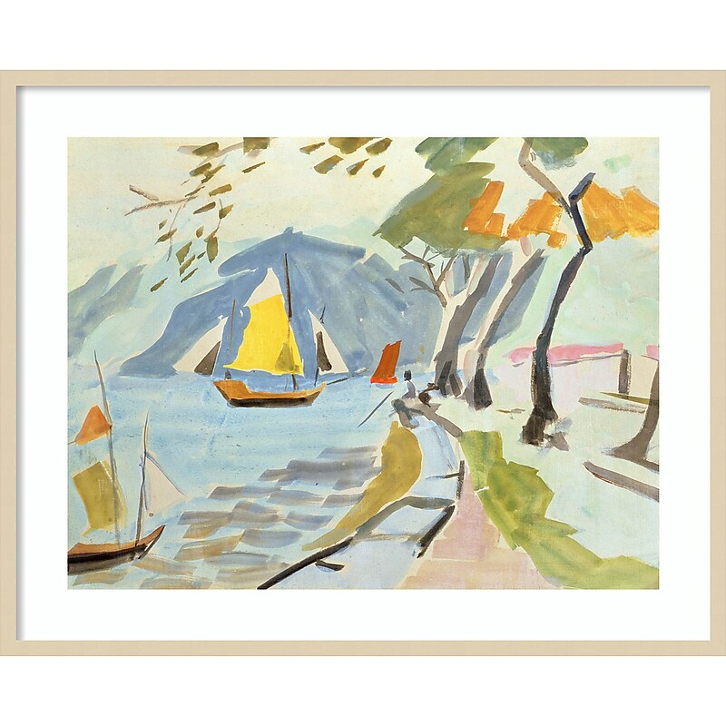Amanti Art Macau Shoreline by Anne Durham Wood Framed Wall Art Print, 41" x 33" (A42677457404) image 1