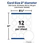 Avery Integrated Cards, 2" Dia., Matte White, 300/Pack (95268)~#|#~93E5AF7C-BE0E-42D3-BB809263A6719B2F_sc7