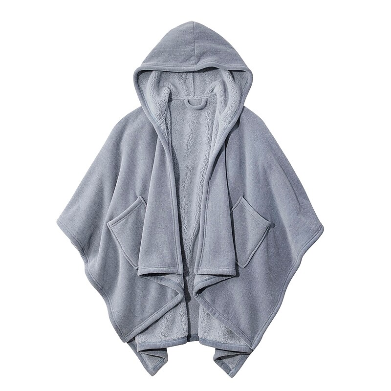 L.L.Bean Cozy Chenille Wearable Throw, Shadow Blue (1000248698) image 1