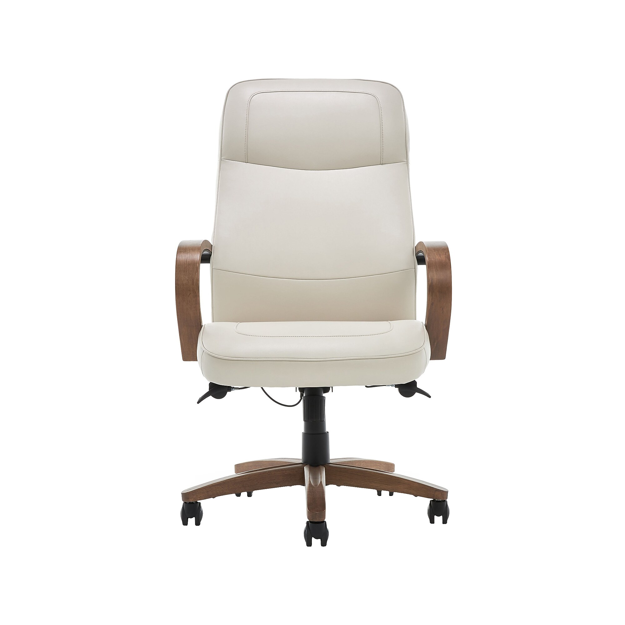 Thomasville Furniture Lockhart Ergonomic Bonded Leather Swivel Executive Chair, Cream (51494-CRM) Sansujyuku sansujyuku.com