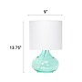 Creekwood Home Modern Glass 13.75" LED Table Lamp, Aqua/White (CWT-1014-AW)~#|#~93EA12F4-CD8D-44D8-AA550BEB0AF12425_sc7