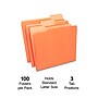 Staples File Folders, 1/3-Cut Tab, Letter Size, Orange, 100/Box (ST433680-CC)~#|#~93ECD298-C81D-4ABC-A628D1A86DEA185D_sc7