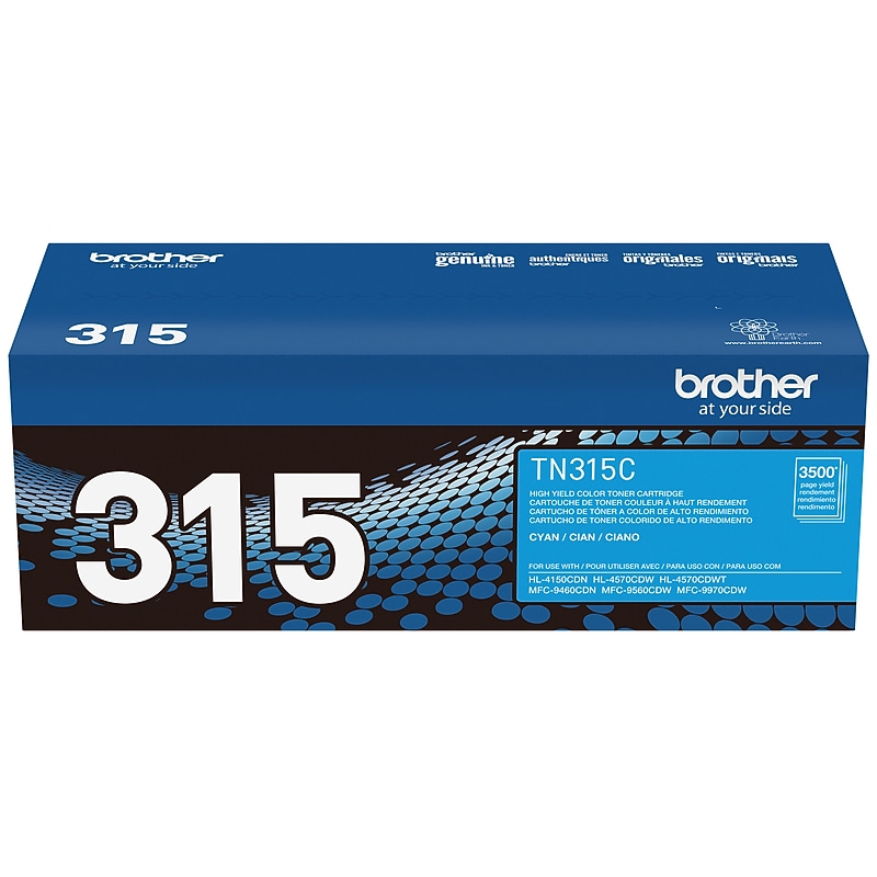 Brother TN-315 Cyan High Yield Toner Cartridge   (TN315C) image 1