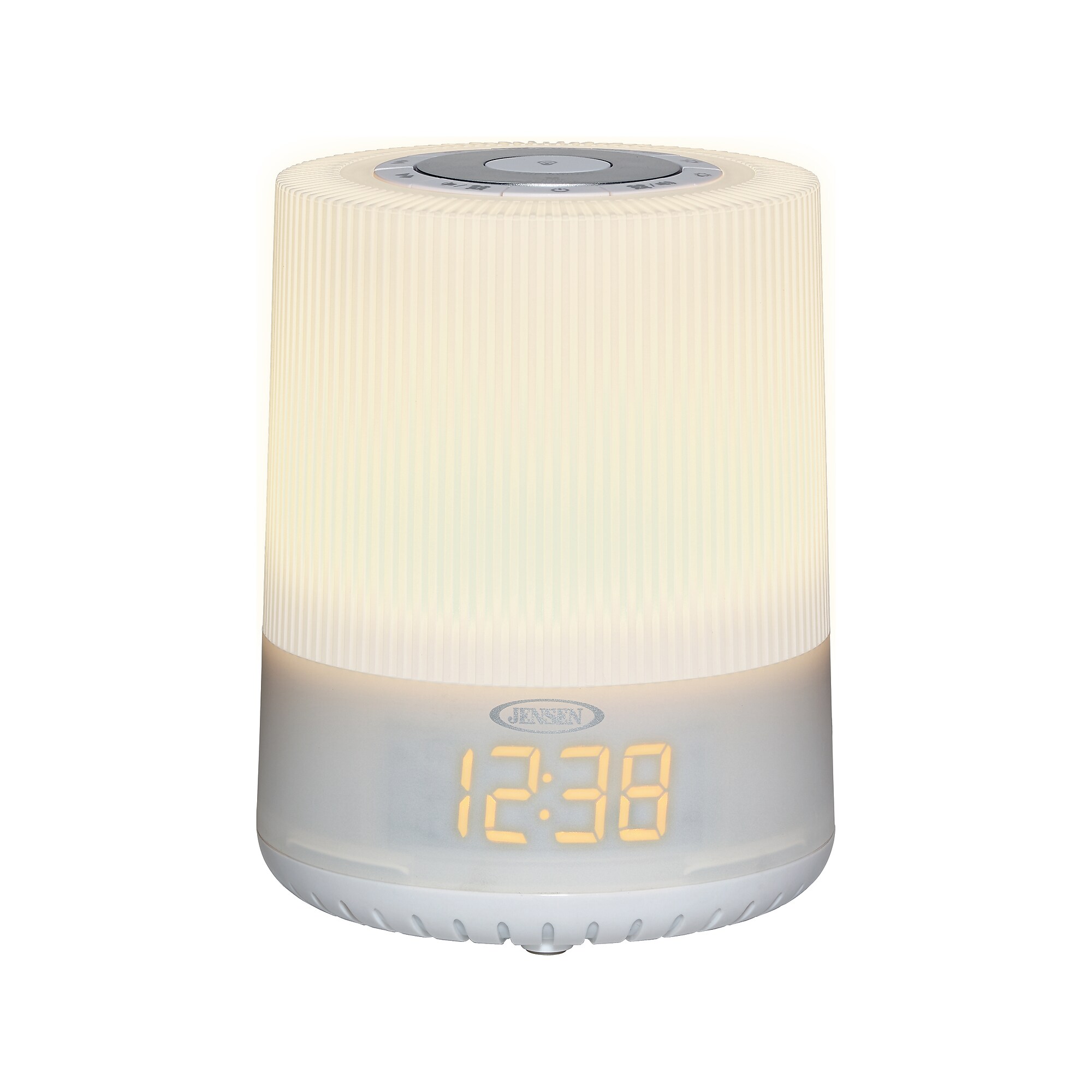 Jensen Mood Lamp Digital Dual Alarm Clock Radio, White (JCR-360) Sansujyuku sansujyuku.com