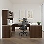 Bestar Ridgeley U Shaped Desk with Drawers, Hutch, and Keyboard Tray, White Chocolate (52414-31)~#|#~93F8118B-ECB4-4231-A20F3837A4E813D9_sc7