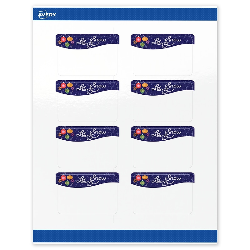 Avery Rectangle Multipurpose Labels, 2" x 3", White, 80/Pack (19479370443) image 1