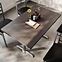 Flash Furniture Bennett Wooden Commercial Indoor Table, 48" x 30", Dark Brown Top/Silver Base (GSF3048DBT0522S)~#|#~93F88825-97D0-49F7-BF1237EDEC2C1FEA_sc7