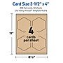Avery Hexagon Integrated Cards, Matte Kraft Brown, 200/Pack (19479398973)~#|#~93FB9EC5-CDBB-4043-BFA1E8F6389B3B07_sc7
