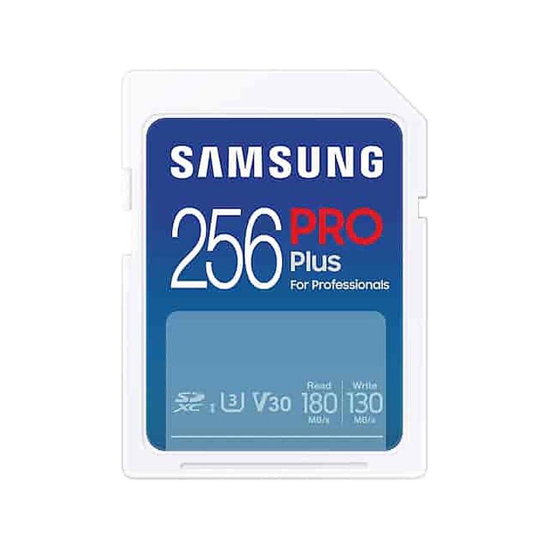 Samsung PRO Plus 256GB Full Size SDXC Memory Card, U3 Class, UHS-I, V30 (MB-SD256S/AM) image 1