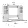 Bestar Nebula Queen Murphy Bed and 2 Closet Organizers with Drawers (115W), White (25983-000017)~#|#~93FFEB9C-7E43-44D5-BC52958A36E2A421_sc7