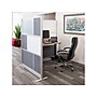 Luxor Workflow Series 8-Panel Freestanding Modular Room Divider System Starter Wall with Whiteboard, 70"H x 70"W, Gray/Silver~#|#~94033F39-1EB5-46A1-AB5D1C0EFD685AEF_sc7