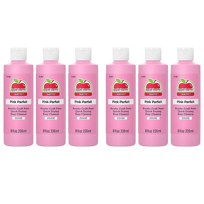 Apple Barrel Acrylic Paint Matte, 8oz., Pink Parfait, 6/Pack (APP21049E-6) image 1