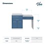 Viva Comfort 32'' H x 24" L Exam Room Medical Cabinet Extension Left Side Desk with Drawer, Blueberry (902SDAORSBL)~#|#~9404317F-C305-47A9-A62FFB4FA1A4CE91_sc7
