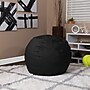 Flash Furniture Dillon Fabric Refillable Bean Bag Chair, Solid Black (DGBEANSMSLDBK)~#|#~9407C2DF-96BC-4823-9D9F3294A7280050_sc7