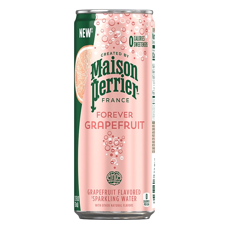 Perrier Pink Grapefruit Flavored Sparkling Mineral Water, 11.15 oz., 8 Cans/Pack (NES64835) image 1
