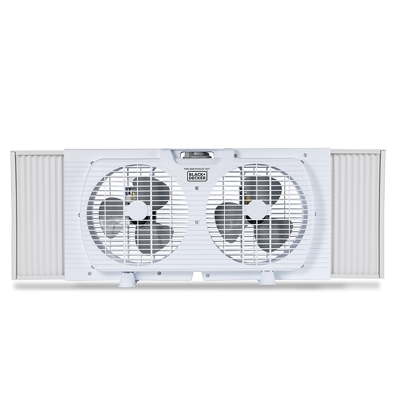 Black & Decker 9" Twin Window Fan, 2-Speed, White (BFW9M) image 1