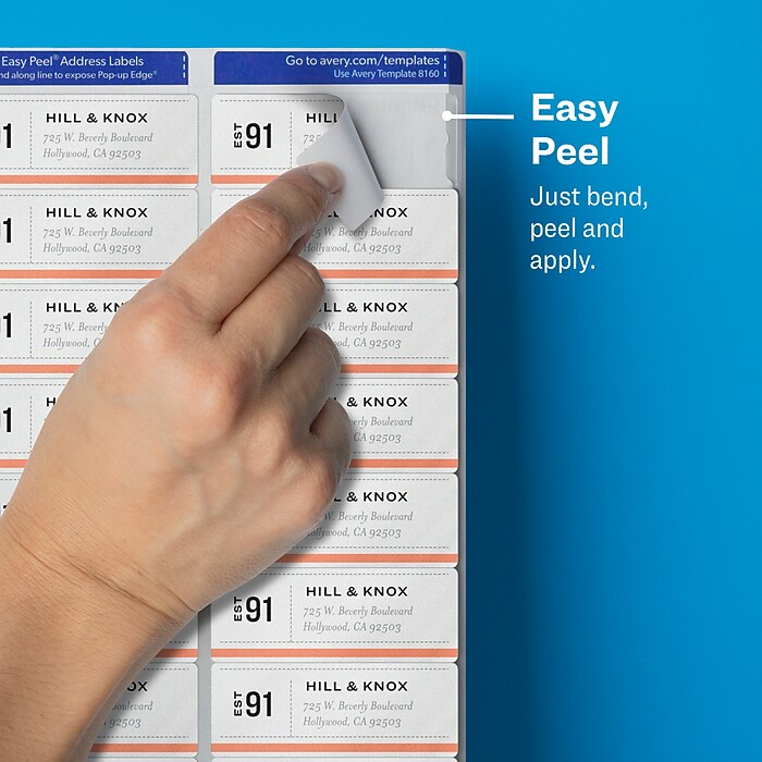 Avery Easy Peel Laser Address Labels, 1