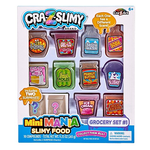 Cra-Z-Art Slime Mini Mania Slimy Foods, Assorted Colors (60026-4
