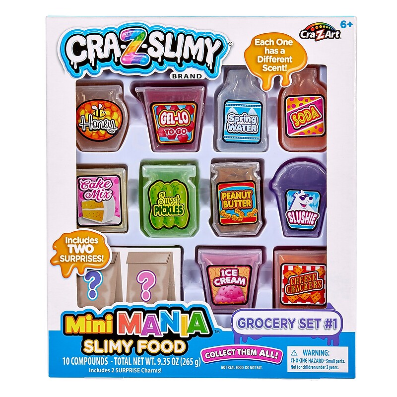 Cra-Z-Art Slime Mini Mania Slimy Foods, Assorted Colors (60026-4) image 1