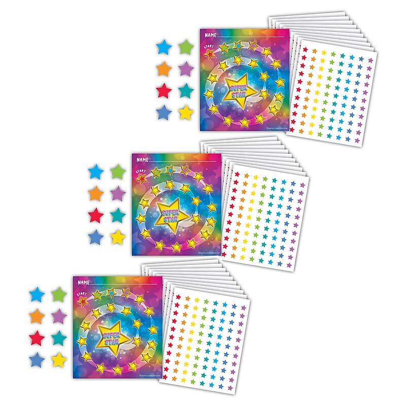 Teacher Created Resources Treasure Hunt Reward Trackers with Stickers, 5.25" x 6", Multicolored, 3 Packs/Bundle (TCR6867-3) image 1