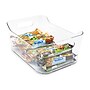 Isaac Jacobs Small Plastic Storage Bins with Handles, 4.1" x 6.7" x 9.4", Clear, 4/Pack (PD01-S4)~#|#~94173826-AE11-44D8-8A1FFD48F8B62FE0_sc7