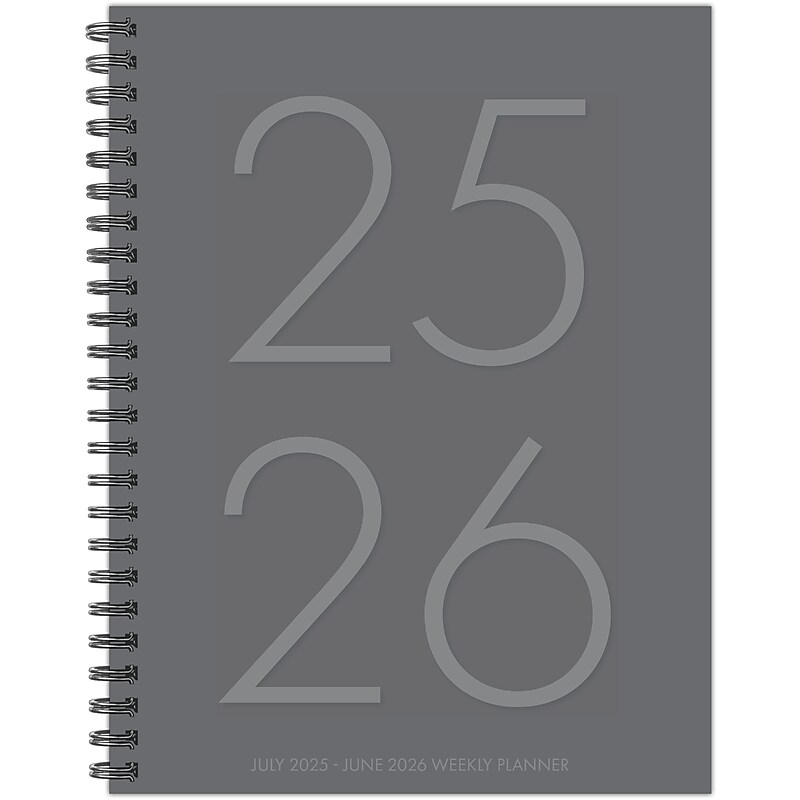 2025-2026 Willow Creek 6.5" x 8.5" Academic Year Weekly & Monthly Planner, Classic Gray (56776) image 1