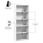 Bush Business Furniture Hustle Tall 5 Shelf Bookcase, White (HUB230WH)~#|#~941B77C6-8391-458A-9F7F981B2A362420_sc7