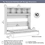 Bestar Pur 80W Full Horizontal Murphy Bed with Overhead Storage, White (26948-000017)~#|#~9428574F-5B19-45C9-A9FBC3415FD07481_sc7
