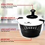 Brentwood Salad Spinner with 5-Qt. Serving Bowl, Black/White (KA-5030BK)~#|#~942A086F-8F8D-4781-A5900109D2E06F36_sc7