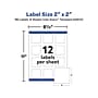 Avery Waterproof Laser/Pigment-Inkjet Square Labels, 2" x 2", Glossy White, 96 Labels/Pack (64510)~#|#~942BB451-3D03-4B60-91E261A3FE194D4A_sc7
