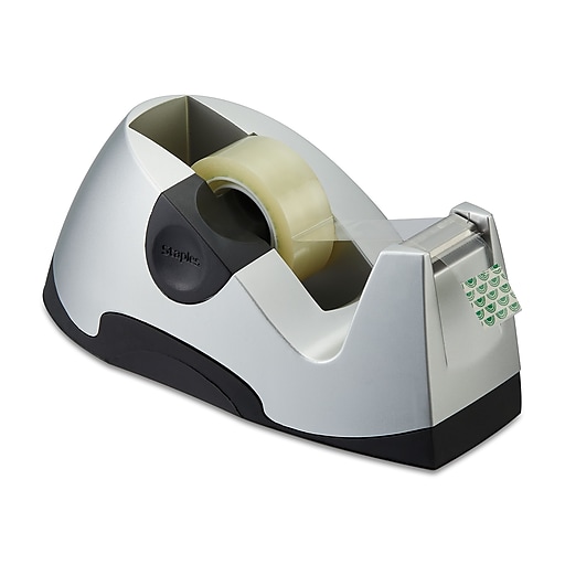 Staples Executive Desktop Tape Dispenser, Silver (13566-US)