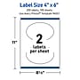 Avery Oval Laser Multipurpose Labels, 4" x 6", White, 200/Box (19479399195)~#|#~942F6077-7F2C-422C-A73A3408A9A00B8C_sc7