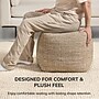 Anji Mountain Sierra Cocoa Fabric Square Pouf Ottoman (AMBPF178-1616)~#|#~943DC645-A955-448F-A7F6E111B9E63919_sc7