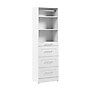 Bestar Florence Collection 25W x 16"D Closet System with 4 Drawers, Shaker, White (127601-000017)~#|#~944C568C-C629-4CEB-862E1CC6F367D4D5_sc7