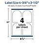 Avery TrueBlock Laser/Inkjet Decorative Edge Multipurpose Labels, 4.75" x 3.5", White, 100/Pack (94600)~#|#~944C7699-88C4-4340-A04FBF02E107F86A_sc7