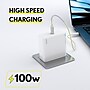 Overtime W49 100W USB-C Fast Wall Charger for Laptops and Phones with GaN 3 Technology, White (OCW49WH)~#|#~944DAD8E-2975-45E3-A434A7719E773B9C_sc7
